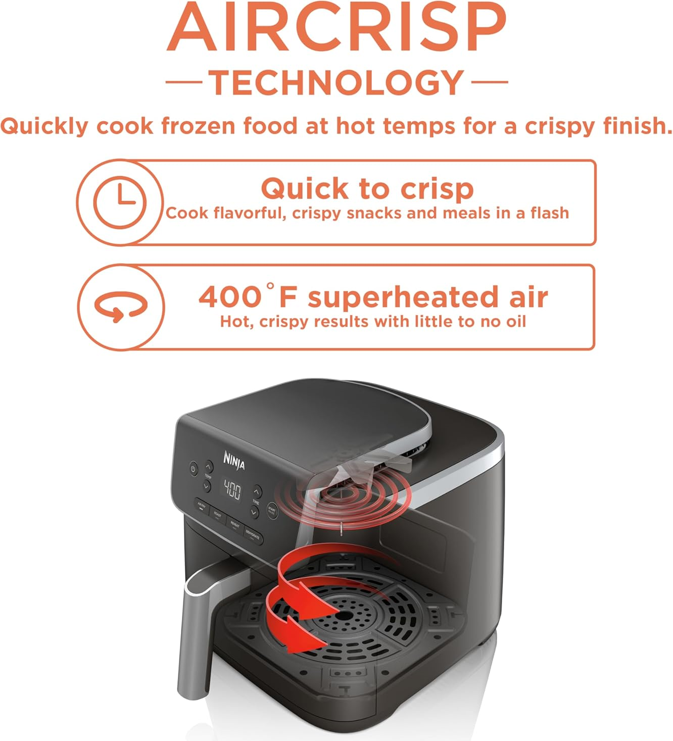 Ninja Air Fryer Pro AF141 Air Crisp Technology for Guilt