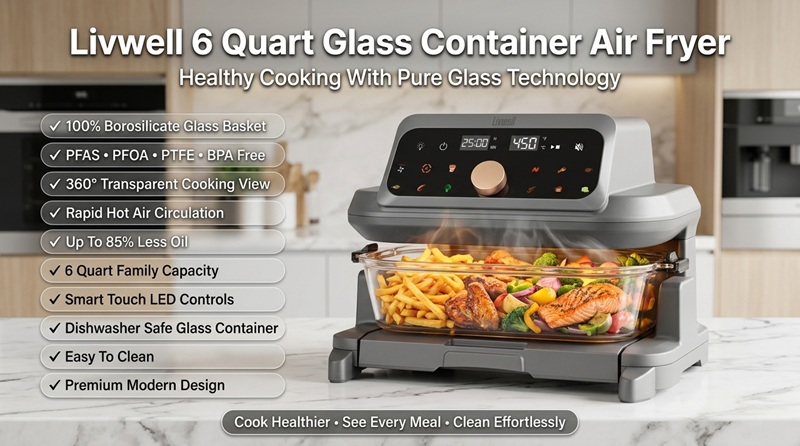 Livwell 6 Quart Glass Container Air Fryer Review Guide