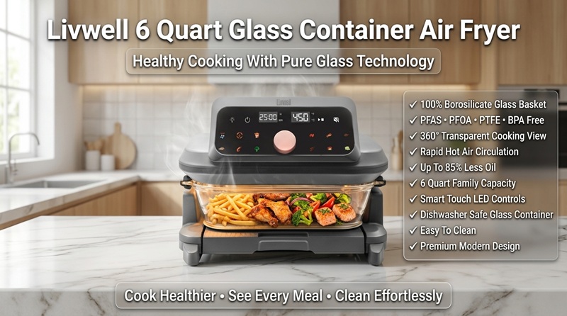 Livwell 6 Quart Glass Container Air Fryer Review Guide