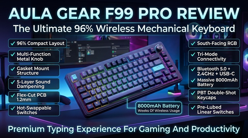 Aula Gear F99 Pro Review: The Ultimate 96% Keyboard